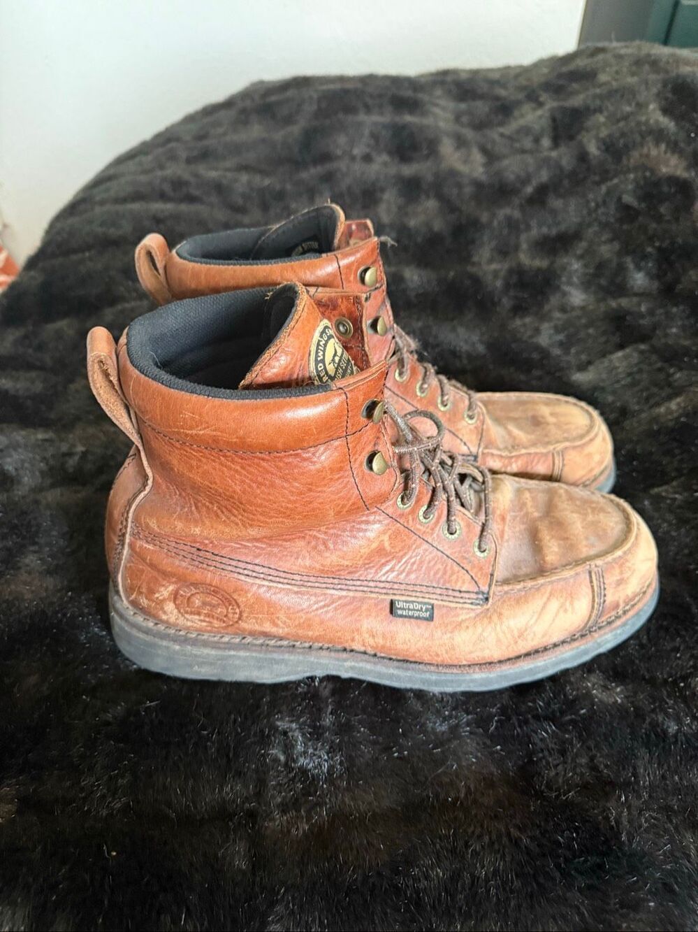 RED WING IRISH SETTER 807 Wingshooter Waterproof Hunting Leather Boots 12 D